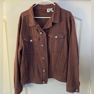 brown princess polly button up jacket in size M/L